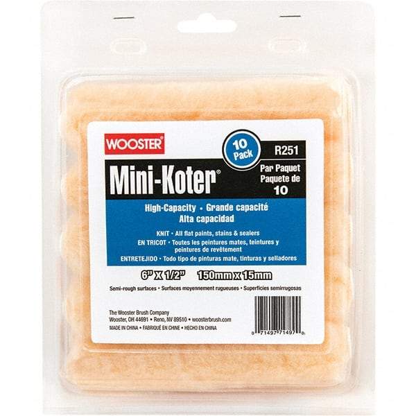 Wooster Brush - Paint Roller Covers Type: Mini Roller Nap Size (Inch): 1/2 - Eagle Tool & Supply