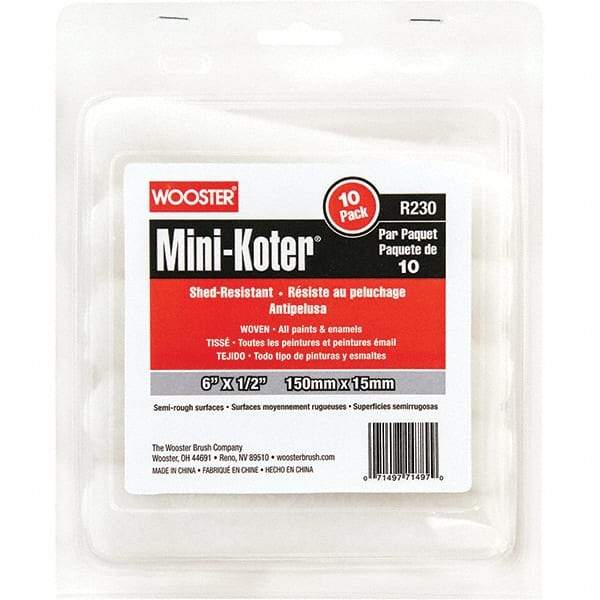 Wooster Brush - Paint Roller Covers Type: Mini Roller Nap Size (Inch): 1/2 - Eagle Tool & Supply