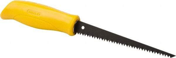 Stanley - 6-1/4" Steel Blade Drywall Saw - High Impact Polypropylene Handle, Textured, Slip Resistant Grip, 11-1/4" OAL - Eagle Tool & Supply
