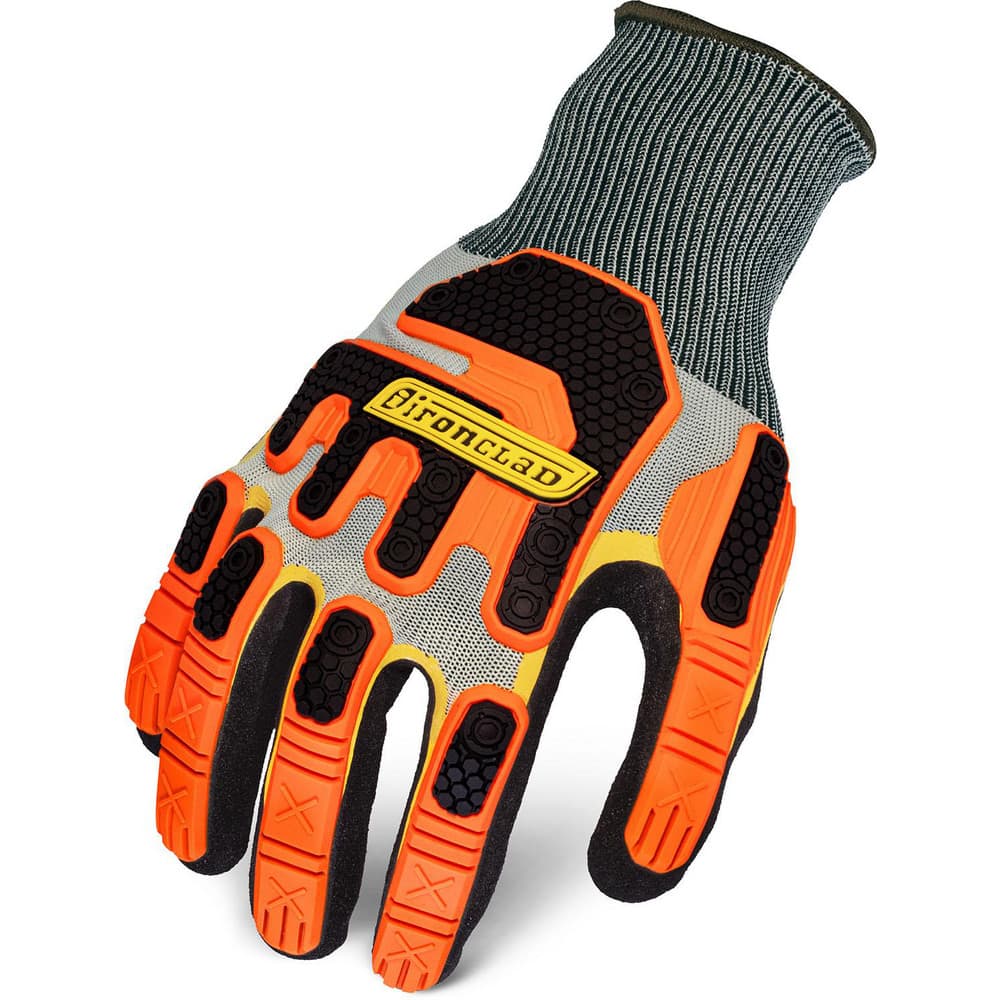 General Purpose Work Gloves: Small, Nitrile Coated, Polyester/Knit Unlined-Lined, Textured Grip,