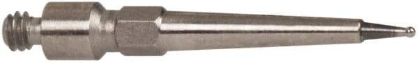 TESA Brown & Sharpe - 0.38mm Ball Diam, Carbide, Ball Test Indicator Contact Point - 1/2" Contact Point Length, Use with Brown & Sharpe BesTest 599 Series - Eagle Tool & Supply