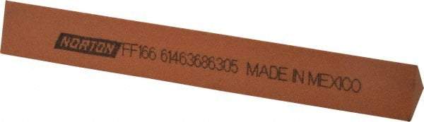 Norton - 6" Long x 3/4" Wide x 3/4" Thick, Aluminum Oxide Sharpening Stone - Triangle, Fine Grade - Eagle Tool & Supply