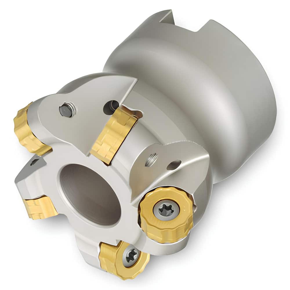 Indexable Copy Face Mills; Maximum Depth Of Cut: 0.2362 in; Compatible Insert Size Code: RNLU1205; Arbor Hole Diameter (mm): 0.75; Maximum Ramping Angle: 0.5 ™; Overall Height (mm): 1.7500 in; Series: DE6H; Number of Cutter Inserts: 5; Cutter Style: DE6H