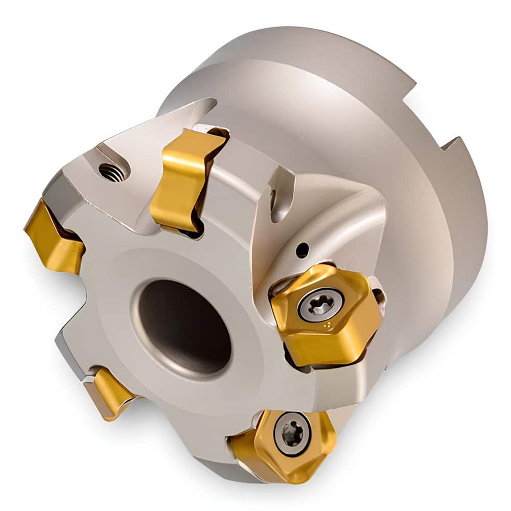 Indexable High-Feed Face Mills; Minimum Cutting Diameter: 1.8500 in; Maximum Cutting Diameter: 2.5000 in; Maximum Depth Of Cut: 0.1180 in; Arbor Hole Diameter (mm): 1.00; Compatible Insert Size Code: 1006; Maximum Ramping Angle: 1.6 ™; Series: DP6P; Cutt