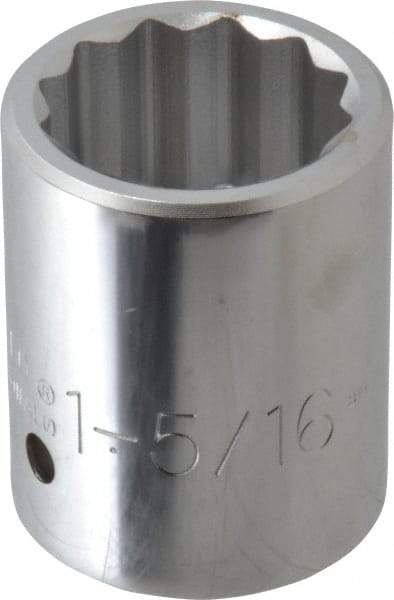 Proto - 1-5/16", 1" Drive, Standard Hand Socket - 12 Points, 2-21/32" OAL - Eagle Tool & Supply