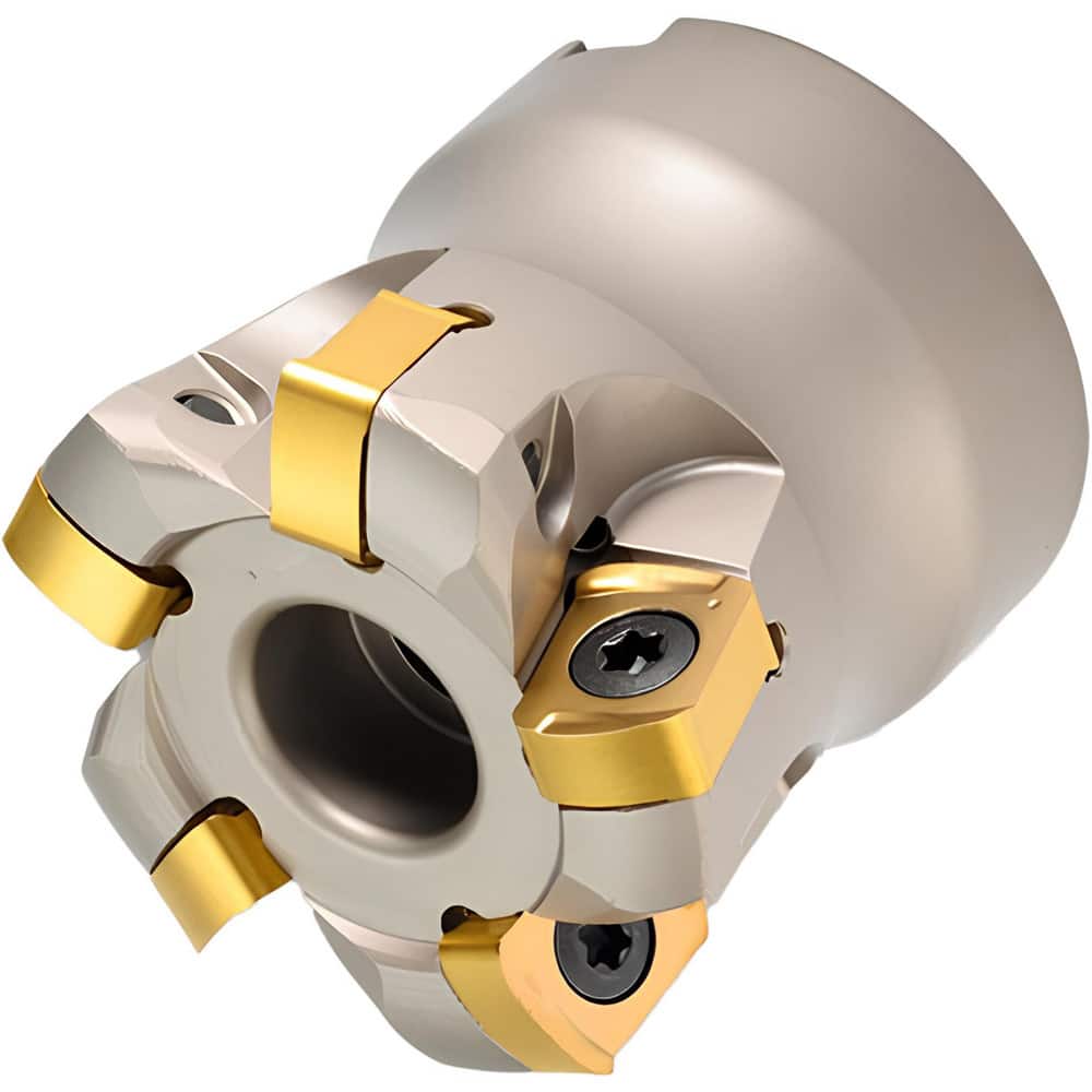 Indexable High-Feed Face Mills; Minimum Cutting Diameter: 84.30 mm; Maximum Cutting Diameter: 100.00 mm; Maximum Depth Of Cut: 2.00 mm; Arbor Hole Diameter (mm): 32.00; Compatible Insert Size Code: 1105; Maximum Ramping Angle: 0.5 ™; Series: TG1J; Cutter