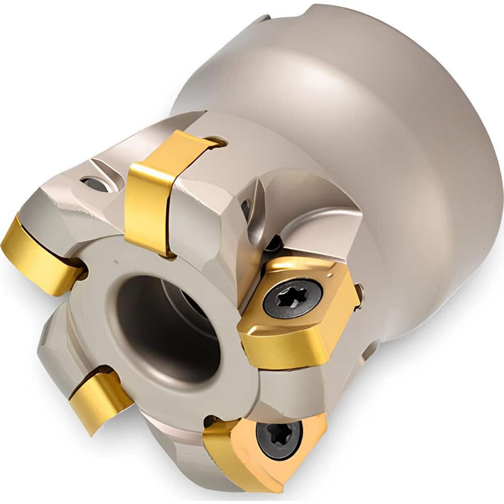 Indexable High-Feed Face Mills; Minimum Cutting Diameter: 36.40 mm; Maximum Cutting Diameter: 52.00 mm; Maximum Depth Of Cut: 2.00 mm; Arbor Hole Diameter (mm): 22.00; Compatible Insert Size Code: 1105; Maximum Ramping Angle: 0.5 ™; Series: TG1J; Cutter