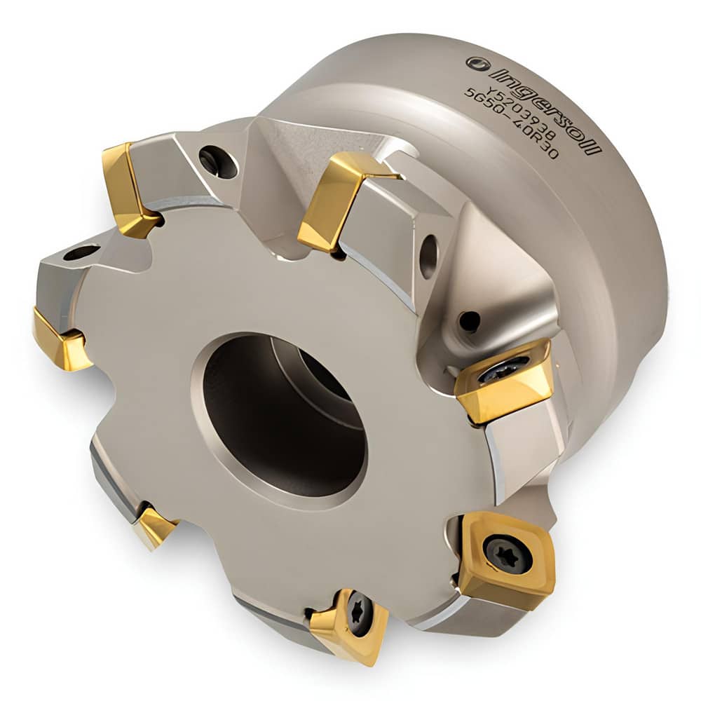 Indexable High-Feed Face Mills; Minimum Cutting Diameter: 1.5920 in; Maximum Cutting Diameter: 2.5000 in; Maximum Depth Of Cut: 0.2500 in; Arbor Hole Diameter (mm): 0.75; Compatible Insert Size Code: 1605; Maximum Ramping Angle: 2.5 ™; Series: 5G6Q; Cutt
