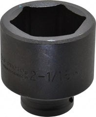 Proto - 3/4" Drive 2-1/16" Standard Impact Socket - 6 Points, 3-3/32" OAL - Eagle Tool & Supply