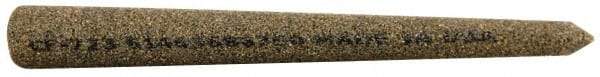Norton - 3" Long x 5/16" Diam x 5/16" Thick, Aluminum Oxide Sharpening Stone - Round Pointed, Coarse Grade - Eagle Tool & Supply