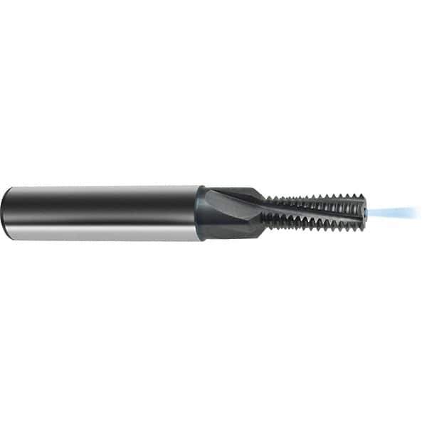 Guhring - 3/8-16 UNC , 7.1mm Cut Diam, 4 Flute Solid Carbide Helical Flute Thread Mill - Internal Thread, 21.4mm LOC, 80mm OAL, 12mm Shank Diam - Eagle Tool & Supply
