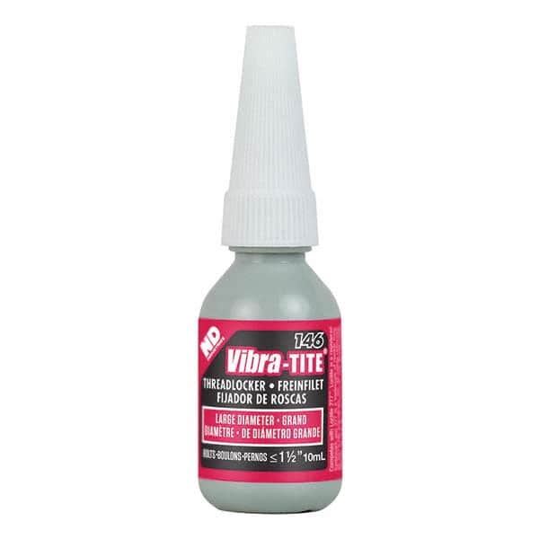 Vibra-Tite - 10 mL Bottle, Red, Large Diameter/High Strength Threadlocker - Eagle Tool & Supply