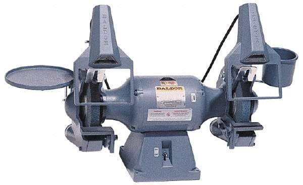 Baldor - 8" Wheel Diam x 1" Wheel Width, 3/4 hp Grinder - 3/4" Arbor Hole Diam, 1 Phase, 1,800 Max RPM, 115/230 Volts - Eagle Tool & Supply