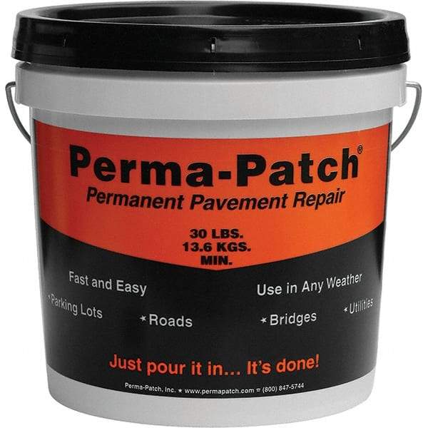 Perma-Patch - Drywall & Hard Surface Compounds Type: Permanent Asphalt Patch Material Color: Black - Eagle Tool & Supply