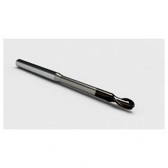 .125 Dia. - .125" LOC - 2" OAL 2 FL Ball Nose Carbide End Mill with 1.00 Reach-Nano Coated - Eagle Tool & Supply