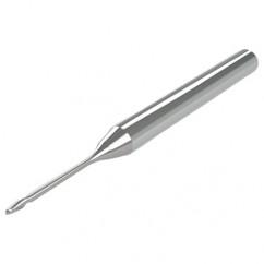 .0313 Dia. - .047" LOC - 1-1/2" OAL 2 FL Ball Nose Carbide End Mill with .375 Reach - Uncoated - Eagle Tool & Supply