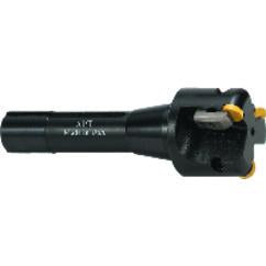 1-1/4'' Cutting Dia. x R8 SH - Holds 2 Insert(s) - Round Insert Indexable End Mill - Eagle Tool & Supply