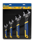 4 Piece - Adjustable Wrench Set with Comfort Grip - Eagle Tool & Supply
