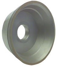 3-3/4 x 1-1/2 x 1-1/4'' - 1/8'' Abrasive Depth - 150 Grit - CBN Flaring Cup Wheel - Type 11V9 - Eagle Tool & Supply