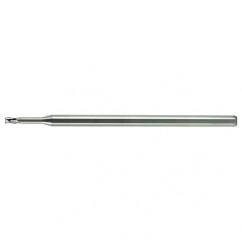 .075 x 1/8 x .112 LOC x 2-1/2 OAL (.375'' Reach) 3 Flute Miniature Solid Carbide End Mill-Uncoated - Eagle Tool & Supply