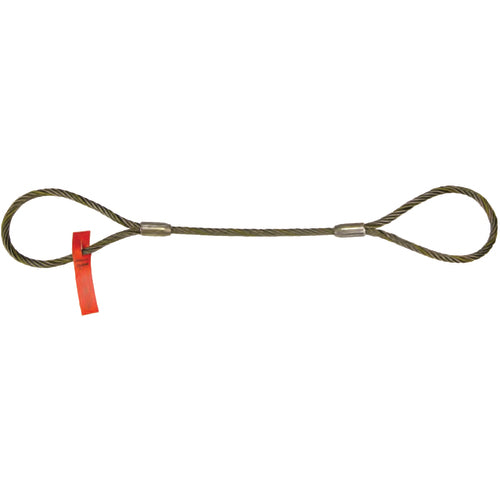 Wire Rope Sling - Model WW-2504; 1/4″ × 4 feet Long - Eagle Tool & Supply