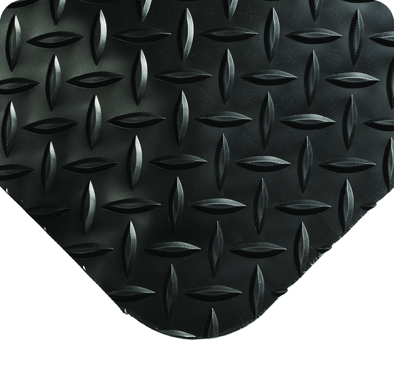 Diamond-Plate Select 15/16" x 4' x 75' Black Work Mat - Eagle Tool & Supply