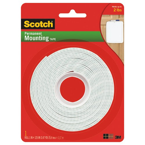 Scotch Indoor Double-Sided Mounting Tape 314S-MED 1″ × 125″ (2.54 cm × 3.17 m) - Eagle Tool & Supply