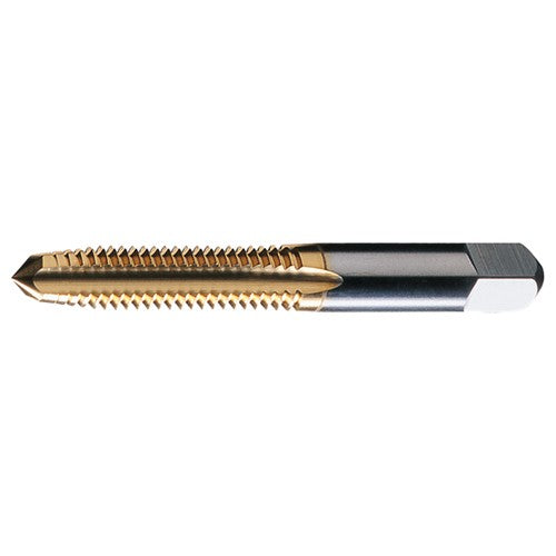 #0-80 UNF 2 Flute H2 HSS Standard Plug Chamfer General Purpose Hand Tap- TiN - Exact Industrial Supply