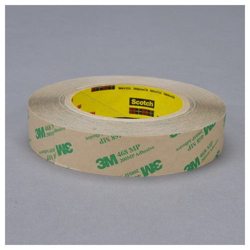 3M Adhesive Transfer Tape 468MP Clear 1/2″ × 60 yd 5 mil - Eagle Tool & Supply