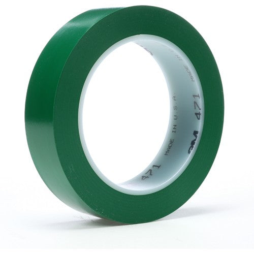 3M Vinyl Tape 471 Green 1/2″ × 36 yd 5.2 mil - Eagle Tool & Supply