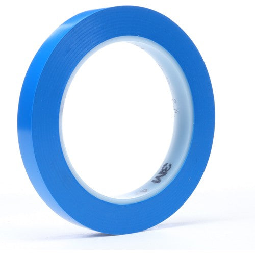 3M Vinyl Tape 471 Blue 1/2″ × 36 yd 5.2 mil 6 boxes per case (12 rolls per box) - Eagle Tool & Supply