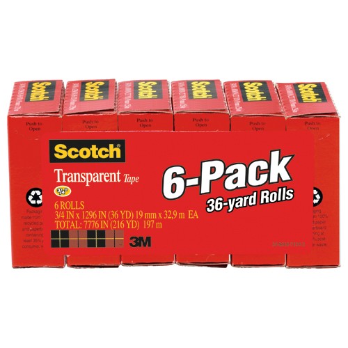 Scotch Tape 600-6PK 3/4″ × 1296″ - Eagle Tool & Supply