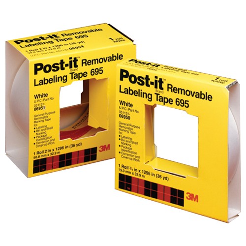 Post-it Labeling Tape 695 2″ × 36 yds White - Eagle Tool & Supply