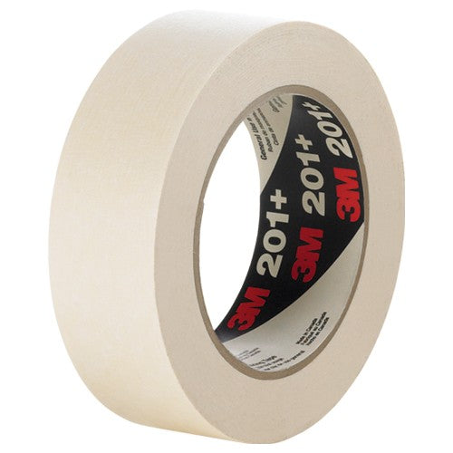 3M General Use Masking Tape 201+ Tan 96 mm × 55 m 4.4 mil - Eagle Tool & Supply