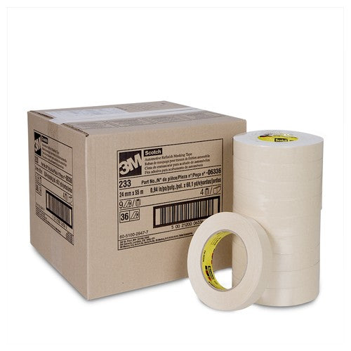 Scotch Automotive Refinish Masking Tape 233 06336 24 mm × 55 m - Eagle Tool & Supply