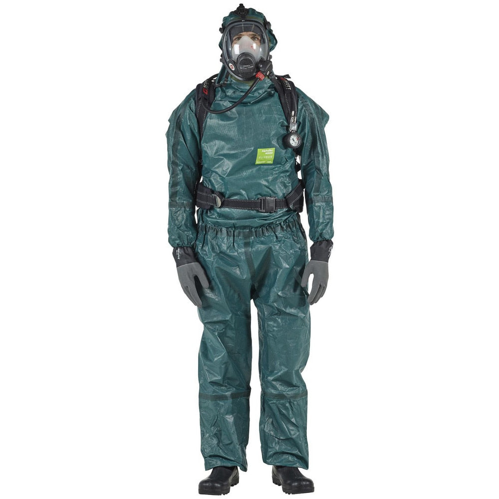 Disposable Coveralls: Size Small, 0.3292 oz, Multi-Layer Non-Woven Barrier Laminate Fabric, Zipper Closure