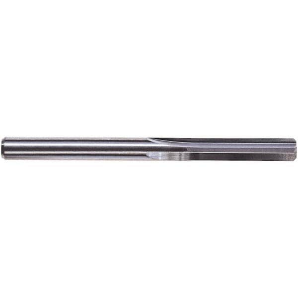 Chucking Reamer: 0.2540" Dia, 3-1/4" OAL, 1-1/8" Flute Length, Straight-Cylindrical Shank, Solid Carbide