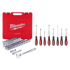 Socket Sets; Set Type: Ratchet & Socket Set; Measurement Type: Inch, Metric; Drive Size: 1/2; Minimum Size (Inch): 1/2; Minimum Size (mm): 10.00