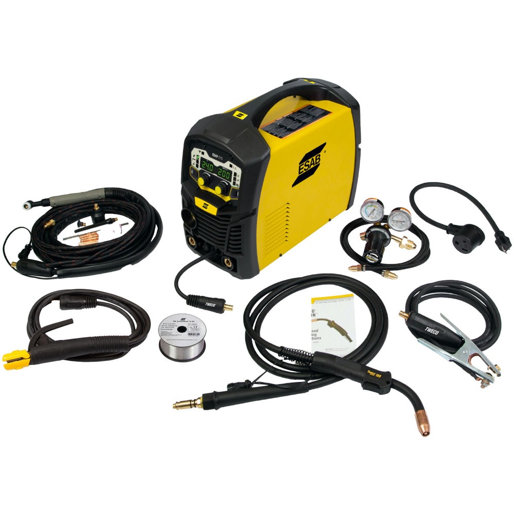 Multi-Process Welders; Welding Processes: TIG, Flux-Cored, Stick, MIG; Phase: 1; Input Amperage: 40 A, 20 A; Output Amperage: 10-200; Wire Size Range: Aluminum and Cored Wire 0.8-0.9mm, Mild and Stainless Steel 0.6-0.8mm; Duty Cycle: MIG (GMAW) 57A/16.9V