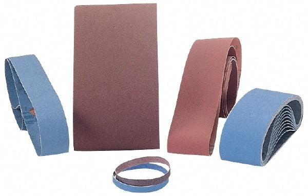 Abrasive Belt:  3" Wide, 21" OAL, 120 Grit, Aluminum Oxide