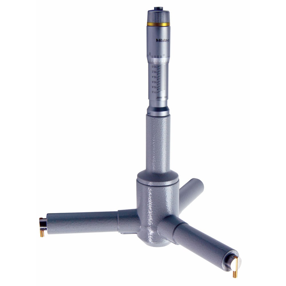 Mechanical Inside Micrometers; Minimum Measurement (Decimal Inch): 10.0000; Maximum Measurement (Decimal Inch): 11.0000; Rod Type: Solid; Thimble Type: Ratchet Stop