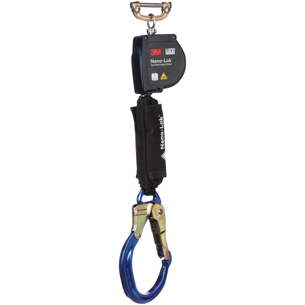 Self-Retracting Lifeline:  420 lb Capacity,  8.00' Lifeline,  Single Pin Connector