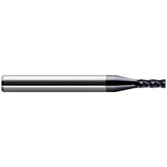 Corner Radius End Mill: 11/64" Dia, 0.26" LOC, 0.0100" Radius, 4 Flute, Solid Carbide