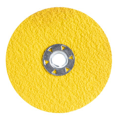 Fiber Disc:  5" Disc Dia, 5/8-11 Hole, Threaded Arbor Hole, 36 Grit, Premium Ceramic Alumina