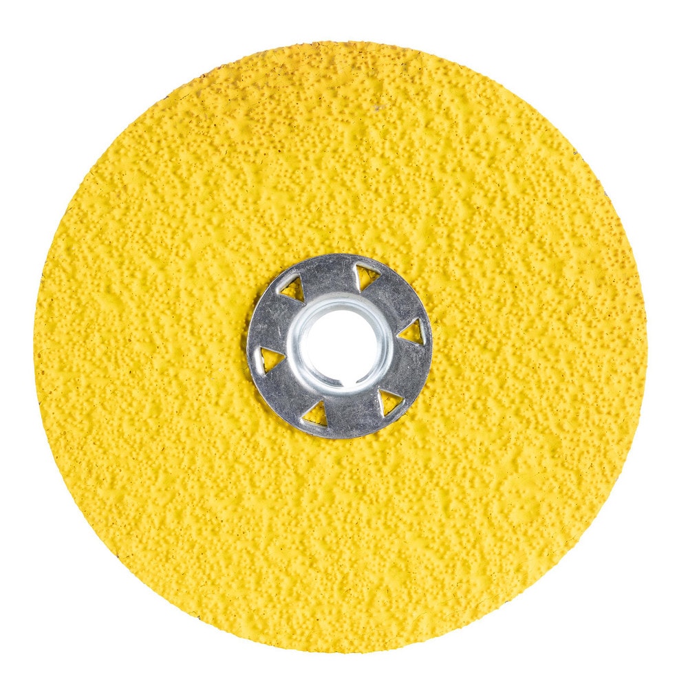 Fiber Disc:  4-1/2" Disc Dia, 5/8-11 Hole, Threaded Arbor Hole, 36 Grit, Premium Ceramic Alumina