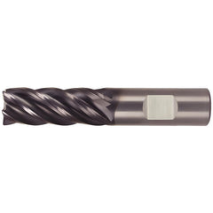 Corner Radius End Mill: 1/2" Dia, 1-1/4" LOC, 0.1200" Radius, 5 Flute, Solid Carbide