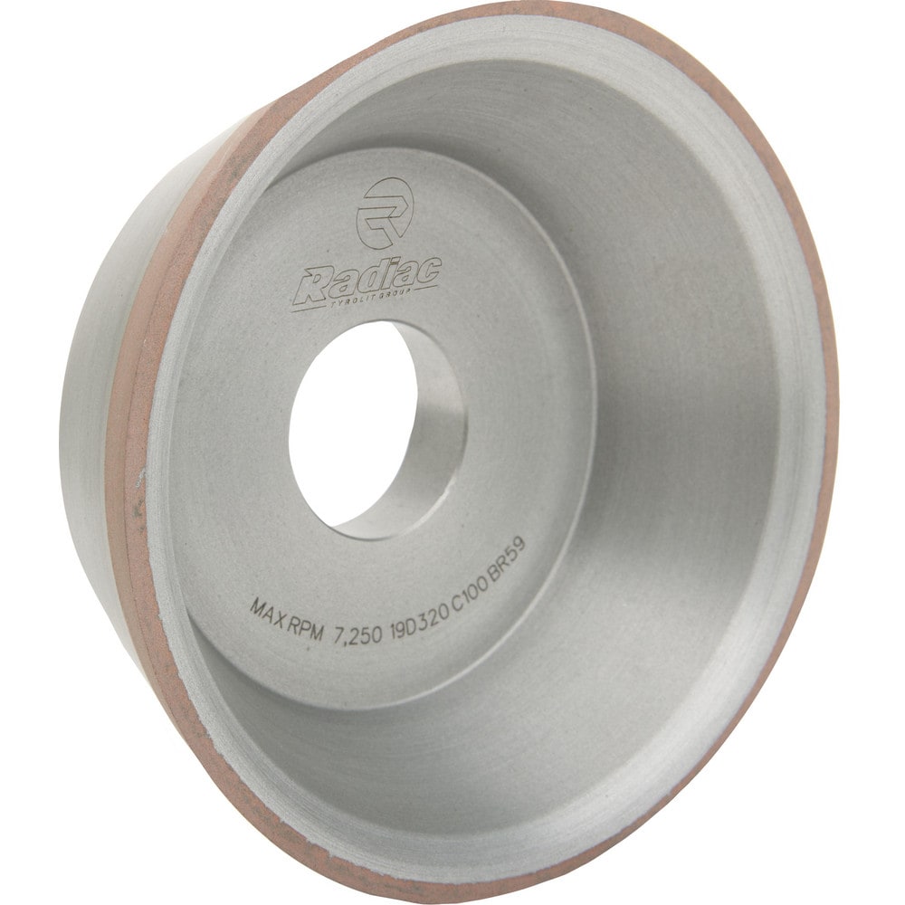 Tool & Cutting Grinding Wheel: 5" Dia, 1-3/4" Width, 1-1/2" Hole, 120 Grit, R Hardness, Type 11V9