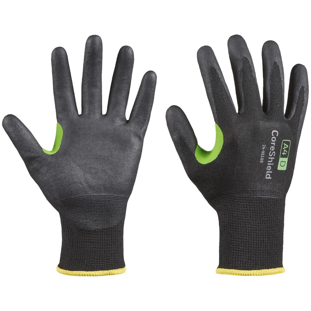 Cut, Puncture & Abrasion-Resistant Gloves: CoreShield 24-9518B, Size Small, ANSI Cut A4, ANSI Puncture 1, Microfoam Nitrile, HPPE