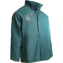 Rain Jacket:  Size 3X-Large,  ASTM D6413,  Green,  PVC