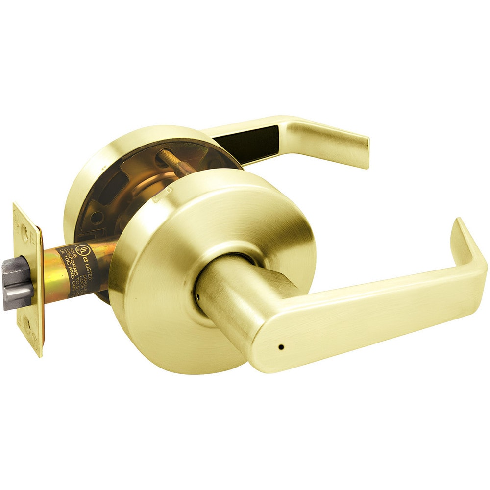 Lever Locksets; Lockset Type: Privacy; Key Type: Keyed Different; Back Set: 2-3/4; Cylinder Type: Non-Keyed; Material: Metal; Door Thickness: 1-3/8 to 1/3-4; Finish: Bright Brass